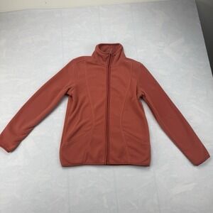 BC Clothing Rust Orange Full Zip Fleece Jacket Women's Small